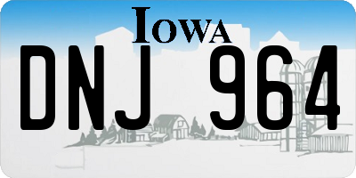 IA license plate DNJ964