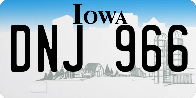 IA license plate DNJ966