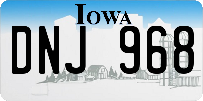 IA license plate DNJ968