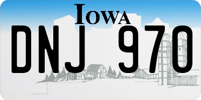 IA license plate DNJ970