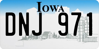IA license plate DNJ971