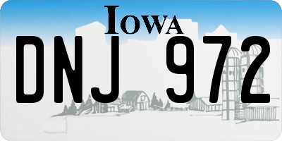 IA license plate DNJ972