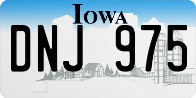 IA license plate DNJ975