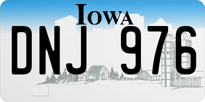IA license plate DNJ976