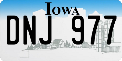 IA license plate DNJ977