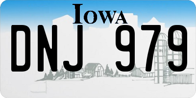 IA license plate DNJ979