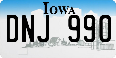 IA license plate DNJ990