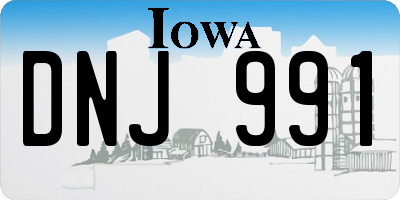 IA license plate DNJ991