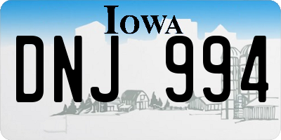 IA license plate DNJ994
