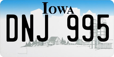 IA license plate DNJ995