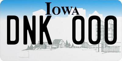 IA license plate DNK000