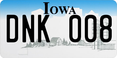 IA license plate DNK008