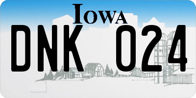 IA license plate DNK024