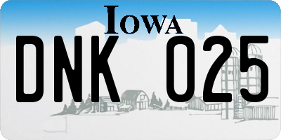 IA license plate DNK025