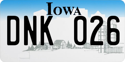 IA license plate DNK026