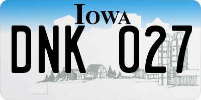 IA license plate DNK027