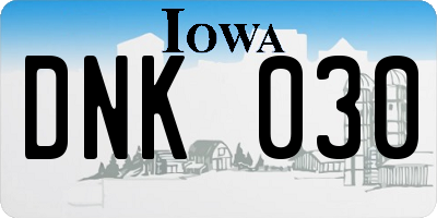 IA license plate DNK030