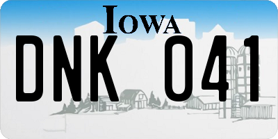 IA license plate DNK041