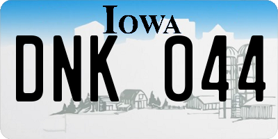IA license plate DNK044