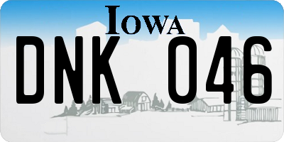 IA license plate DNK046
