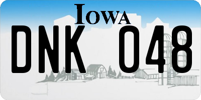IA license plate DNK048