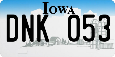 IA license plate DNK053