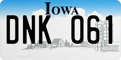IA license plate DNK061