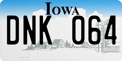 IA license plate DNK064