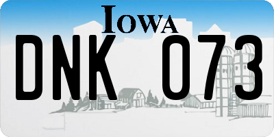 IA license plate DNK073