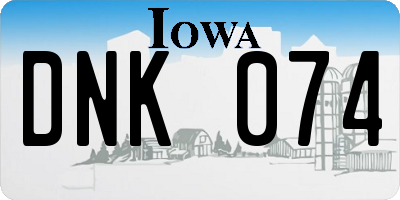 IA license plate DNK074