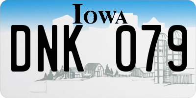 IA license plate DNK079