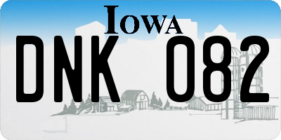 IA license plate DNK082