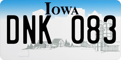 IA license plate DNK083