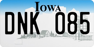 IA license plate DNK085