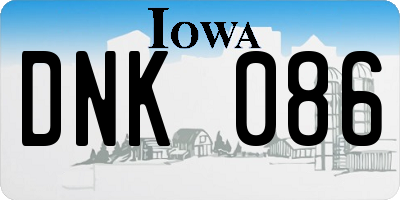 IA license plate DNK086