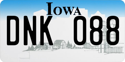 IA license plate DNK088