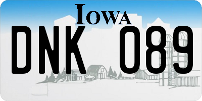 IA license plate DNK089