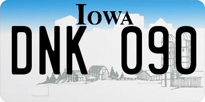 IA license plate DNK090