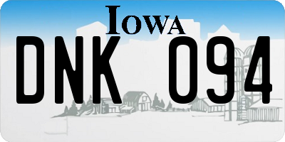 IA license plate DNK094