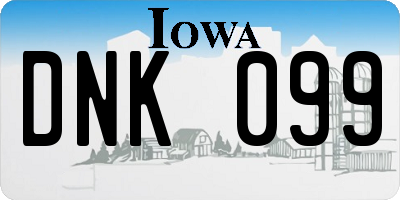 IA license plate DNK099