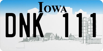 IA license plate DNK111
