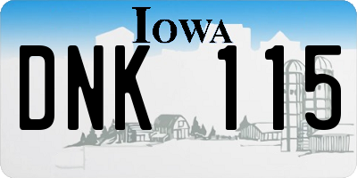 IA license plate DNK115