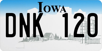 IA license plate DNK120