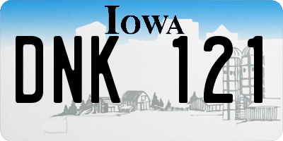IA license plate DNK121
