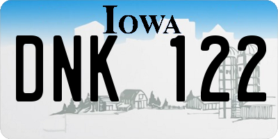 IA license plate DNK122