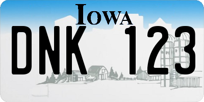 IA license plate DNK123