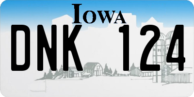 IA license plate DNK124