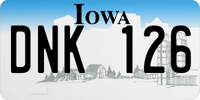 IA license plate DNK126