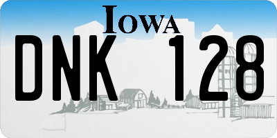 IA license plate DNK128