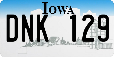 IA license plate DNK129